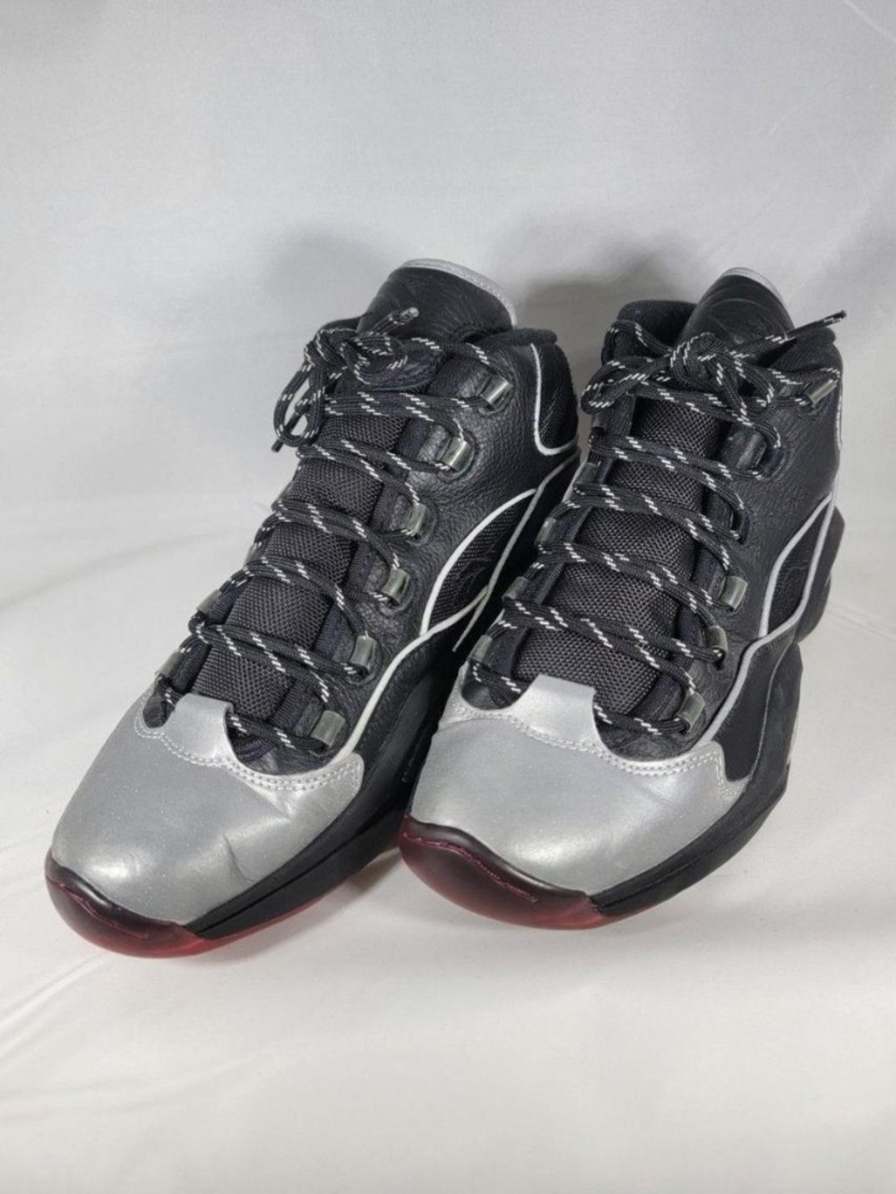Men's Black and Silver Athletic Sneakers - Jadakiss Iversons Brand New